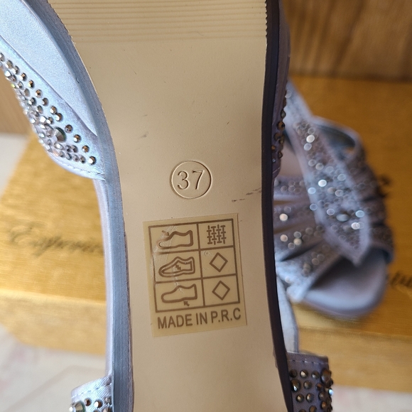 NWB Lady Couture Midnight Pewter Platform Dressy Heels Size EU37/US6.5 - Picture 10 of 12